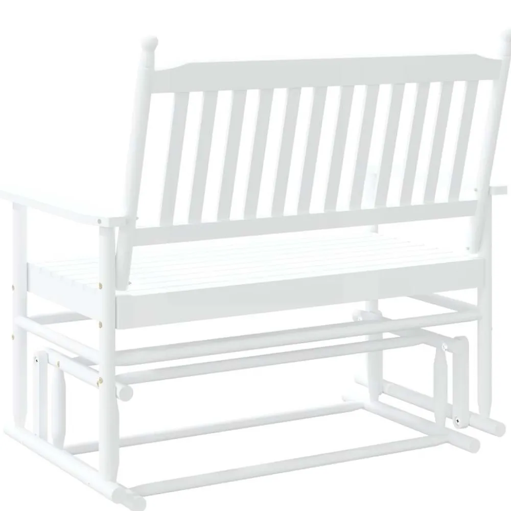 FinePRICE Liukupenkki musta 118x70x104,5 cm täysi haapa (08866)