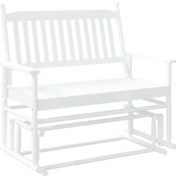 FinePRICE Liukupenkki musta 118x70x104,5 cm täysi haapa (08866)