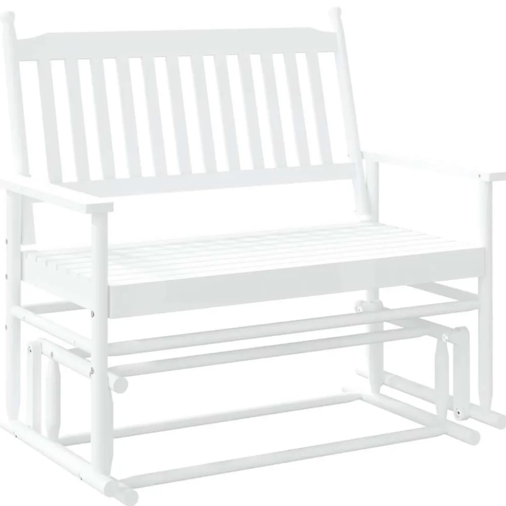FinePRICE Liukupenkki musta 118x70x104,5 cm täysi haapa (08866)