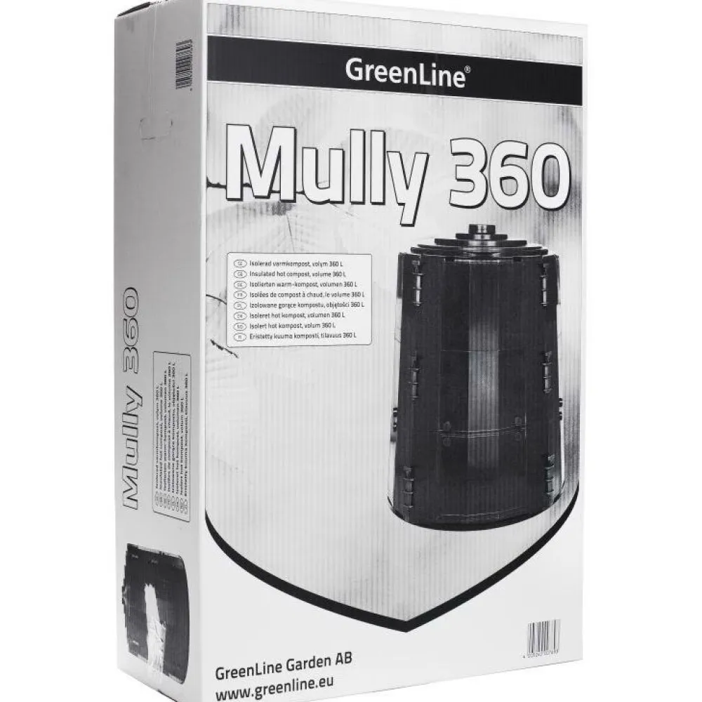 Discount Greenline Lämminkomposti Mully 360 L -15°C musta
