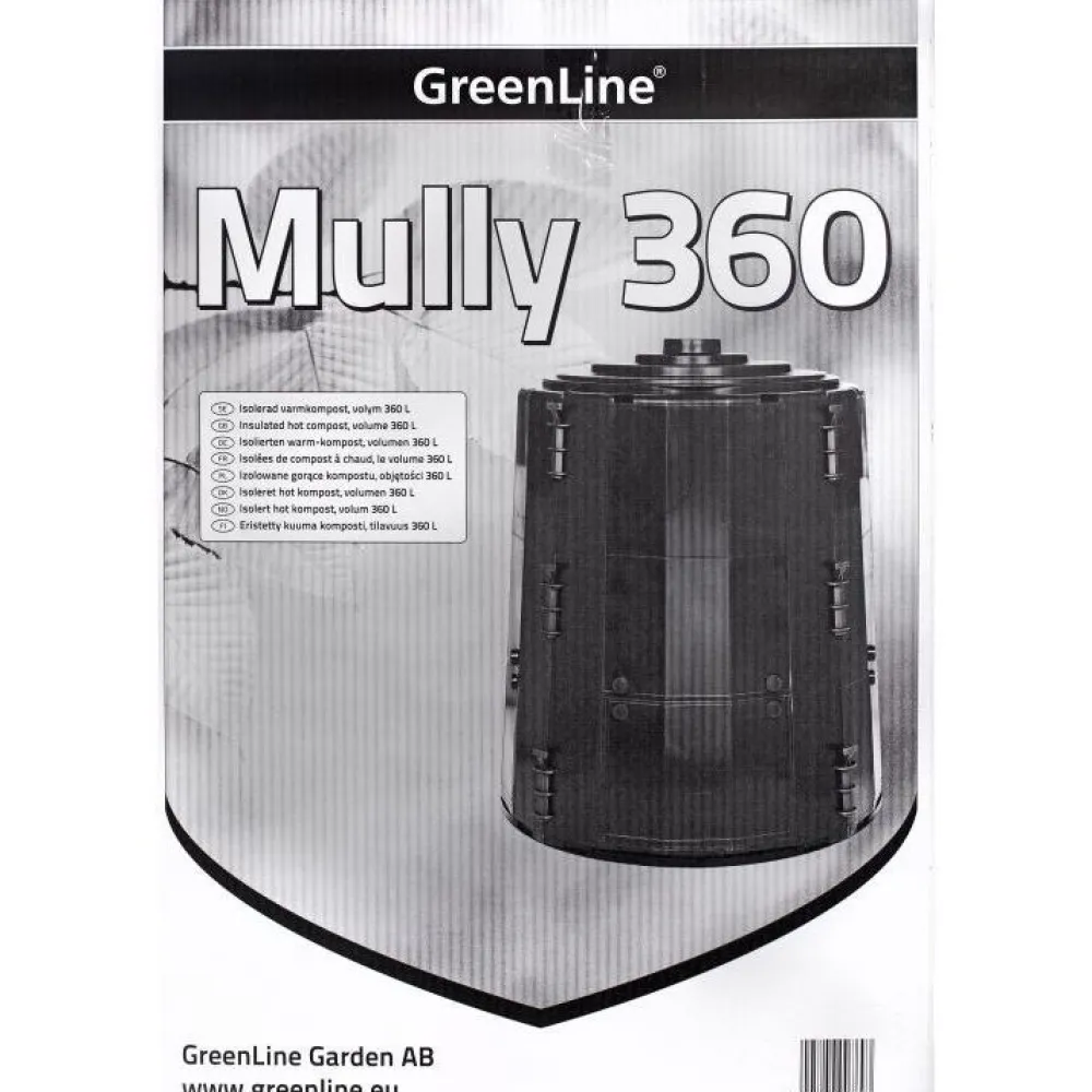 Discount Greenline Lämminkomposti Mully 360 L -15°C musta