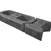 Discount Lakka Rakennustuotteet Lohkomuurikivipari Lakka 480x200x100 mm ja 80x200x100 mm musta