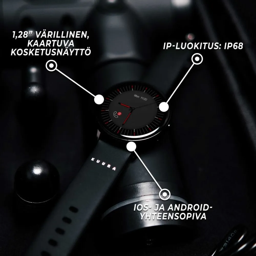 Sale Kuura Älykello Function F7 V3 musta