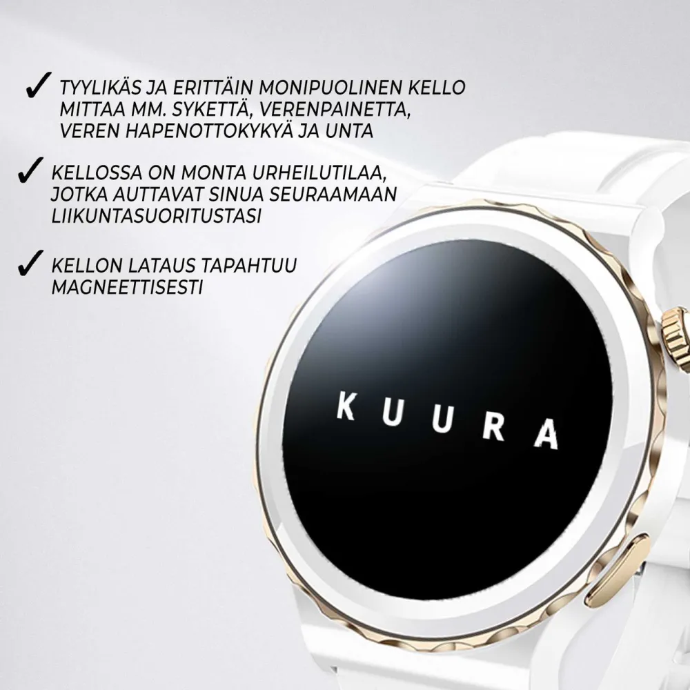Discount Kuura Älykello Smart Watch Fashion Women FW5, valkoinen