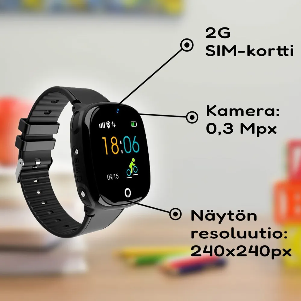 Sale Kuura Älykello Smart Watch Kids K1, pinkki