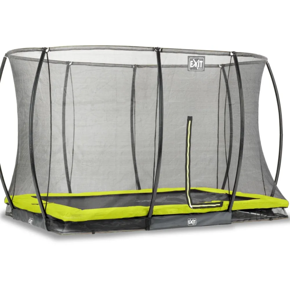 Best Exit Maatrampoliini Silhouette Ground sis. turvaverkko lime eri kokoja