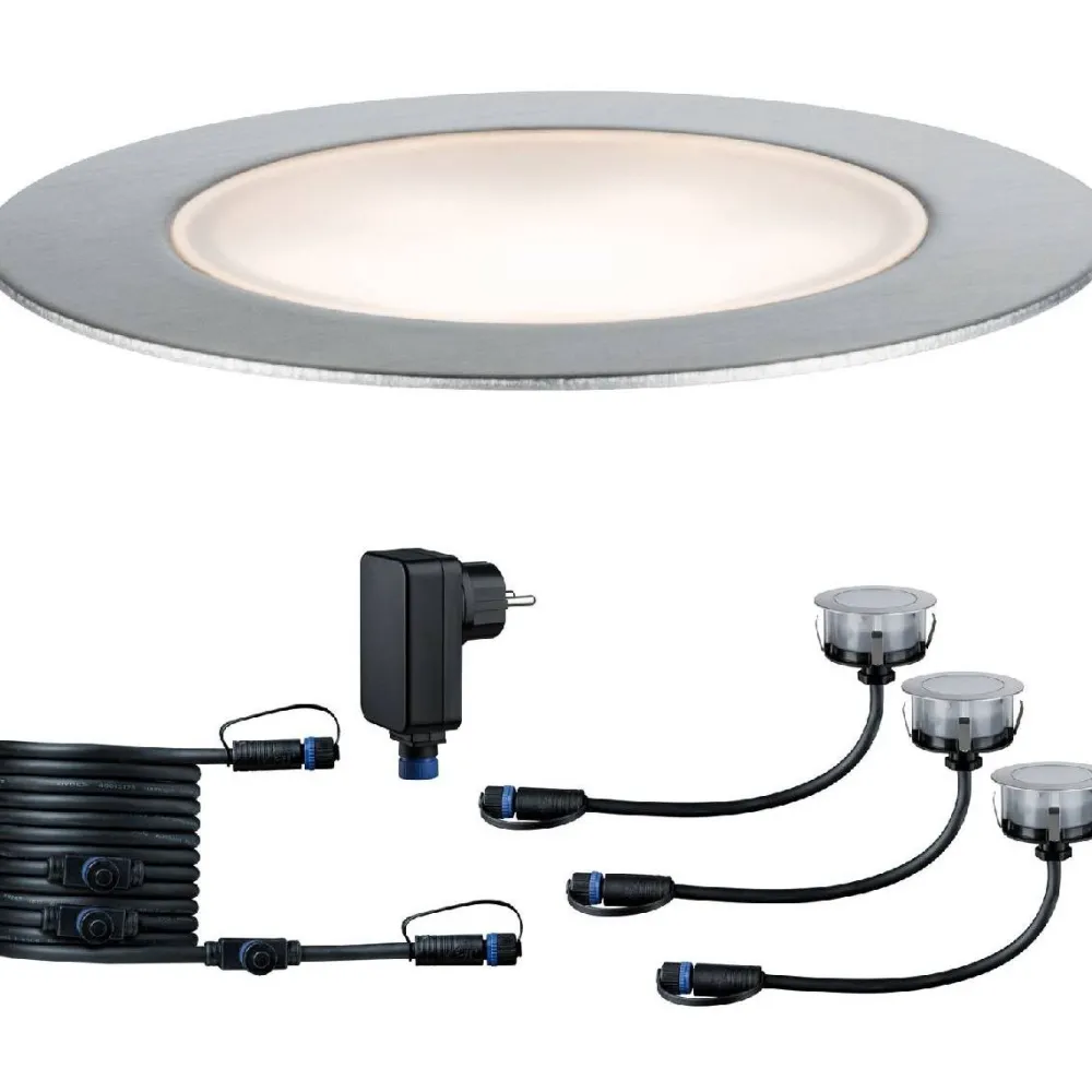 Hot Paulmann Maavalaisinsarja Plug & Shine Ø70mm 3-osainen teräs