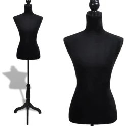 Clearance FinePRICE Mallinukke torso nainen musta räätälin mannekiini
