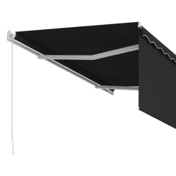 Sale FinePRICE Manuaalisesti kelattava markiisi 2 verhoilla 3x2,5m sininen/valkoinen