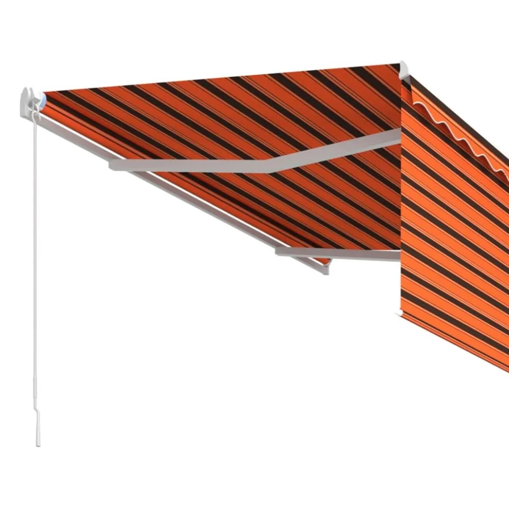 Sale FinePRICE Manuaalisesti kelattava markiisi 2 verhoilla 3x2,5m sininen/valkoinen