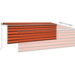 Discount FinePRICE Manuaalisesti kelattava markiisi verhoilla 3x2,5 m kerma