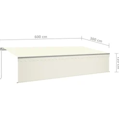 Discount FinePRICE Manuaalisesti kelattava markiisi verhoilla 3x2,5 m kerma