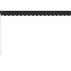 Outlet FinePRICE Manuaalisesti sisäänkelattava markiisi LEDillä 350x250 cm kermanvalkoinen
