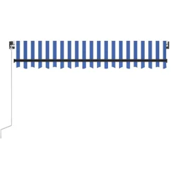 Outlet FinePRICE Manuaalisesti sisäänkelattava markiisi LEDillä 350x250 cm kermanvalkoinen