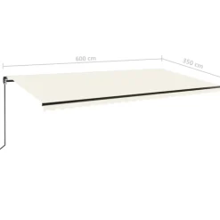 Best FinePRICE Manuaalisesti sisäänkelattava markiisi 1 300x250 cm sininen/valkoinen