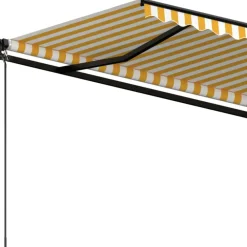 Best FinePRICE Manuaalisesti sisäänkelattava markiisi 1 300x250 cm sininen/valkoinen