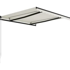 Best FinePRICE Manuaalisesti sisäänkelattava markiisi 1 300x250 cm sininen/valkoinen