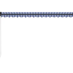 Best FinePRICE Manuaalisesti sisäänkelattava markiisi 1 300x250 cm sininen/valkoinen