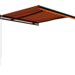 Best FinePRICE Manuaalisesti sisäänkelattava markiisi 1 300x250 cm sininen/valkoinen