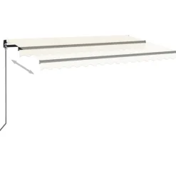 Best FinePRICE Manuaalisesti sisäänkelattava markiisi 1 300x250 cm sininen/valkoinen