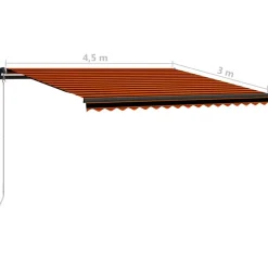 Best FinePRICE Manuaalisesti sisäänkelattava markiisi 1 300x250 cm sininen/valkoinen