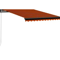 Best FinePRICE Manuaalisesti sisäänkelattava markiisi 1 300x250 cm sininen/valkoinen