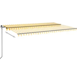 Best FinePRICE Manuaalisesti sisäänkelattava markiisi 1 300x250 cm sininen/valkoinen