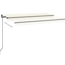 Best FinePRICE Manuaalisesti sisäänkelattava markiisi 1 300x250 cm sininen/valkoinen