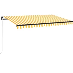 Best FinePRICE Manuaalisesti sisäänkelattava markiisi 1 300x250 cm sininen/valkoinen