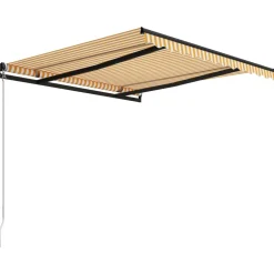 Best FinePRICE Manuaalisesti sisäänkelattava markiisi 1 300x250 cm sininen/valkoinen