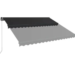 Best FinePRICE Manuaalisesti sisäänkelattava markiisi 1 300x250 cm sininen/valkoinen