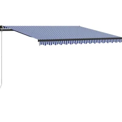Best FinePRICE Manuaalisesti sisäänkelattava markiisi 1 300x250 cm sininen/valkoinen