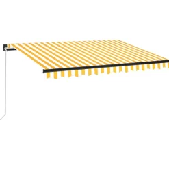 Best FinePRICE Manuaalisesti sisäänkelattava markiisi 1 300x250 cm sininen/valkoinen