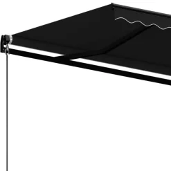 Best FinePRICE Manuaalisesti sisäänkelattava markiisi 1 300x250 cm sininen/valkoinen