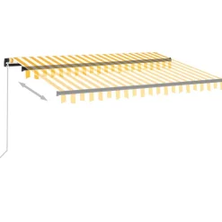 Best FinePRICE Manuaalisesti sisäänkelattava markiisi 1 300x250 cm sininen/valkoinen