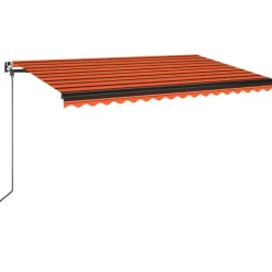 Best FinePRICE Manuaalisesti sisäänkelattava markiisi 1 300x250 cm sininen/valkoinen