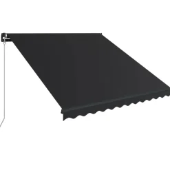 Best FinePRICE Manuaalisesti sisäänkelattava markiisi 1 300x250 cm sininen/valkoinen