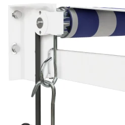 New FinePRICE Markiisi, automaattisesti sisäänkelattava, sininen/valkoinen, 3x2,5 m