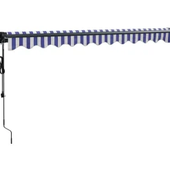 Online FinePRICE Markiisi, automaattisesti sisäänkelattava, sininen ja valkoinen 3x2,5 m