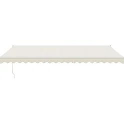Clearance FinePRICE Markiisi 5x3m, sisäänkelattava, kermanvalkoinen, kangas/alumiini