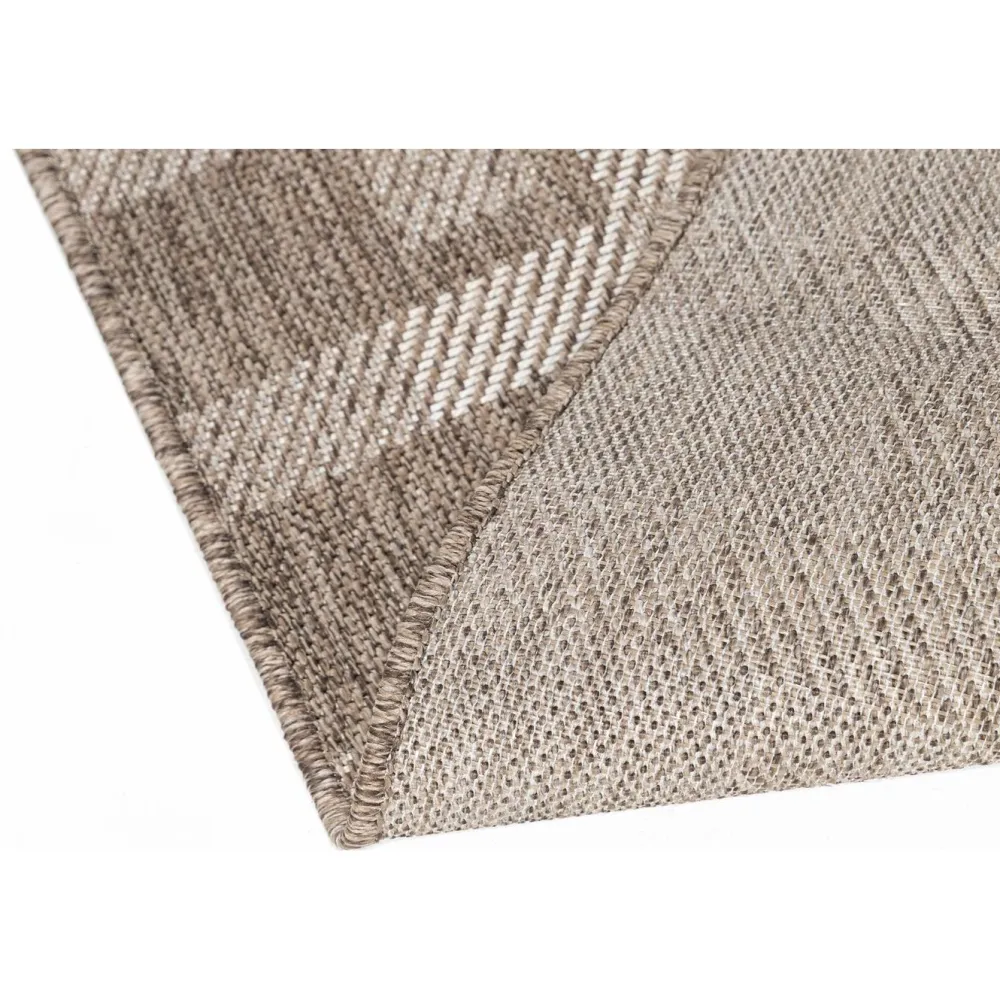 Hot Linento Matto Check 80x150 cm ruskeanbeige