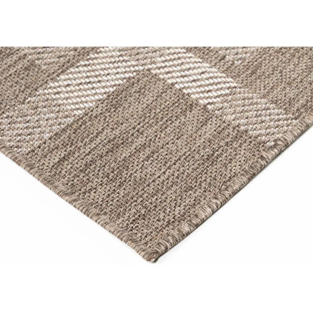 Hot Linento Matto Check 80x150 cm ruskeanbeige