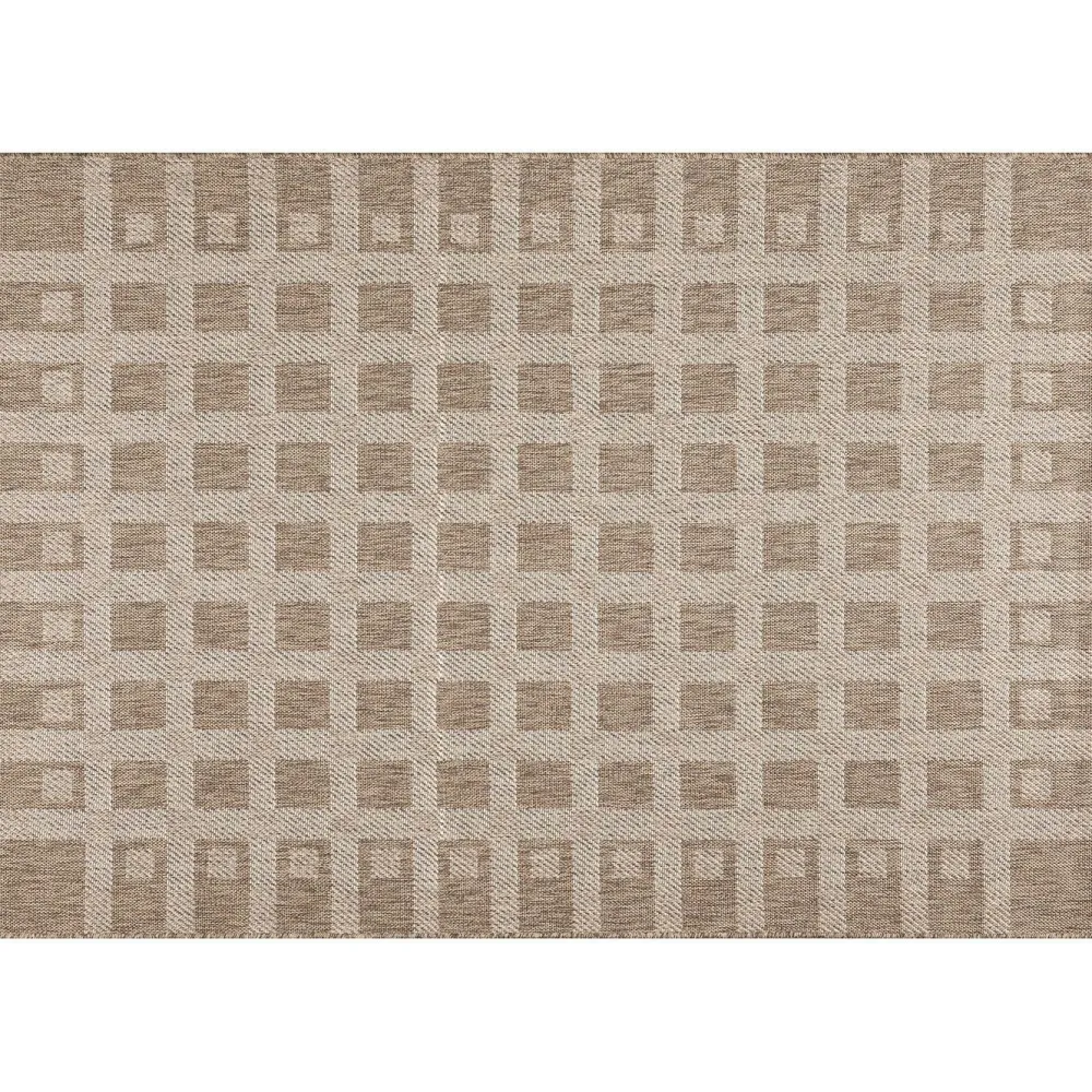 Hot Linento Matto Check 80x150 cm ruskeanbeige