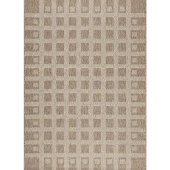 Hot Linento Matto Check 80x150 cm ruskeanbeige