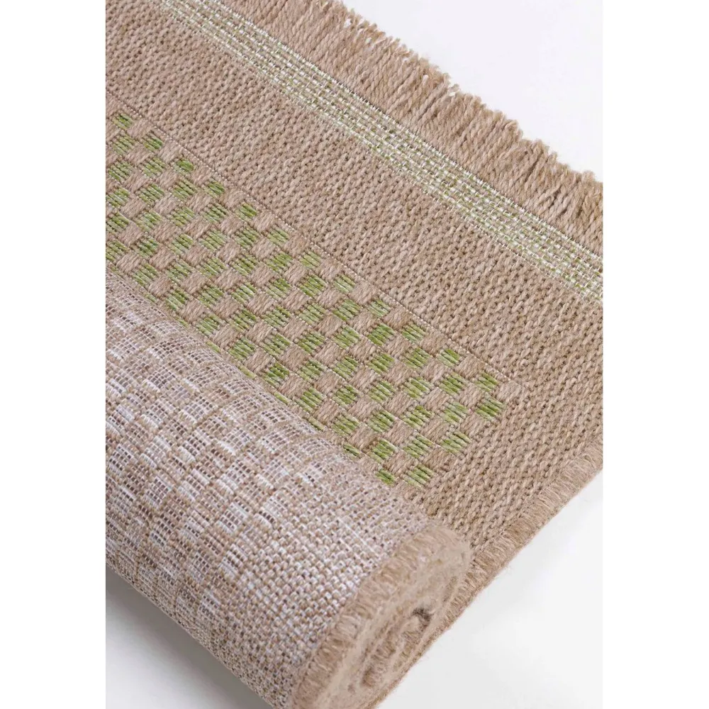 Outlet Linento Matto Kottby 200x290 cm vihreä/roosa