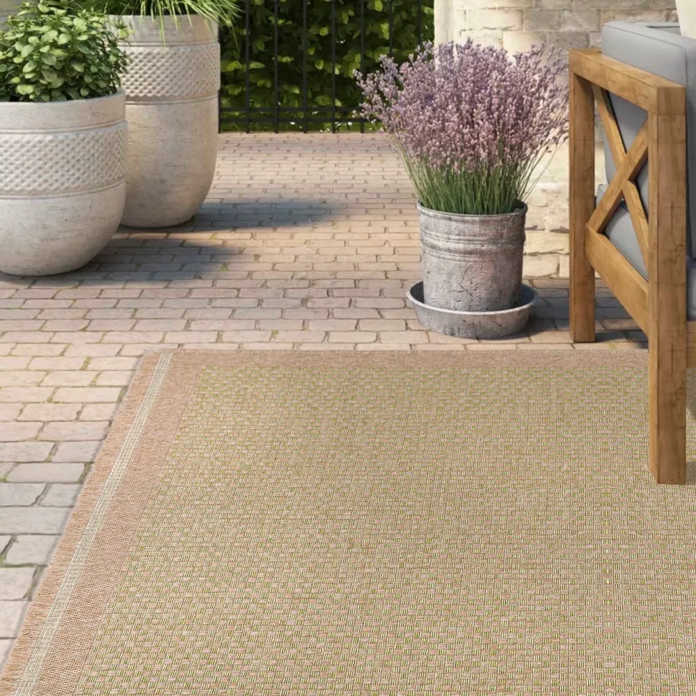 Outlet Linento Matto Kottby 200x290 cm vihreä/roosa