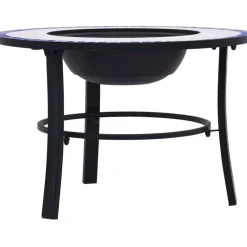Sale FinePRICE Mosaiikkitulisija 68cm, keramiikka, sininen/valkoinen