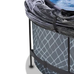 Online Exit Musta uima-allas nahkakuvioinnilla , ø360 x 122 cm, hiekkasuodatinpumpulla, allaskuvulla