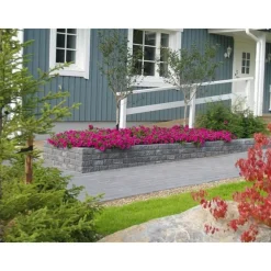 Outlet Rudus Muurikivi Muurikko peruskivi 235x235x100 mm sileä musta