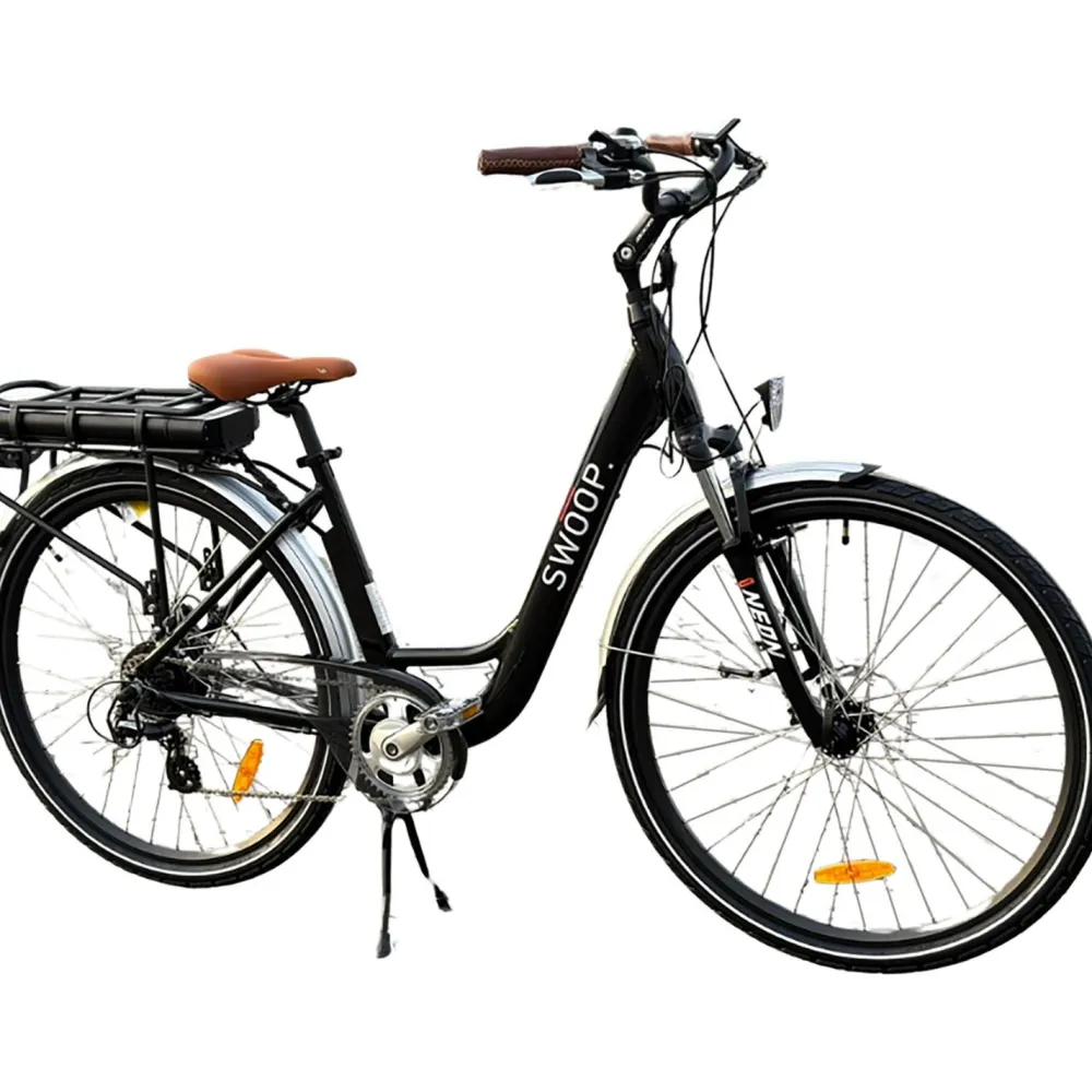 Clearance Swoop Naisten sähköpyörä City, 28", 7 vaihdetta, musta